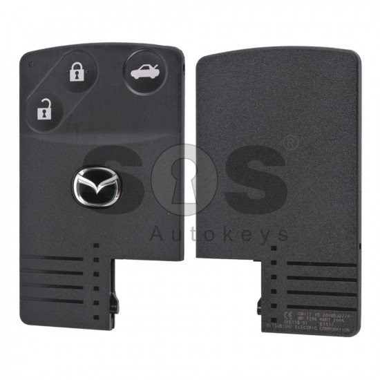 OEM Smart Card For Mazda 3 Buttons:3 / Frequency:433MHz / Transponder:4D63 / Blade signature:MAZ-24R/MAZ-14 / Immobiliser System:Smart Module / Part No:BRYH-67-5RYB / Keyless GO