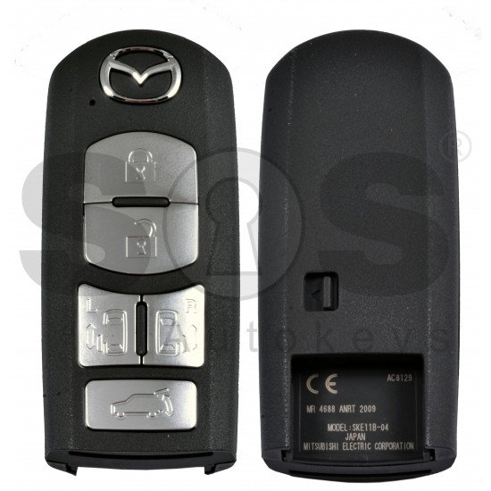 OEM Smart Key for Mazda   Buttons:5/ Frequency:434MHz / Transponder:  NO Transponder   /  Blade signature:MAZ-24R/MAZ-14 /Part No:LFY1-67-5RY	Keyless Go