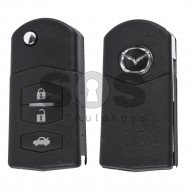 OEM Flip Key for Mazda 2/6 Buttons:3 / Frequency:433MHz / Transponder:4D63 40-Bit / Blade signature:MAZ24 / Part No:DH58-67-5RYB / Manufacturer Siemens