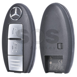 OEM Smart Key for Mercedes X-Class Buttons:2 / Frequency:434MHz / Transponder:PCF 7952 / Blade signature:NSN14 / Immobiliser System:BCM / FFC ID: CWTWB1U825 / Keyless GO (WITHOUT SLOT)