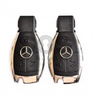 OEM Smart Key for Mercedes Buttons:3 / Frequency:433MHz / Transponder:NEC Processor / Blade signature:HU64 / Immobiliser System:EZS (Chrome Key)