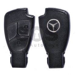OEM Smart Key for Mercedes Buttons:3 / Frequency:433MHz / Transponder:NEC PROCESSOR ROM 59 / Blade signature:HU64 / Immobiliser System:EZS / KEYLESS GO (Black Key)