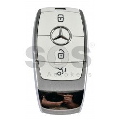 OEM  Smart Key Mercedes FBS4 Buttons:3 / Frequency: 433.92 MHz /  Part No:  A 167 905 33 03 / Blade signature:HU64 / Keyless Go / Nickel White
