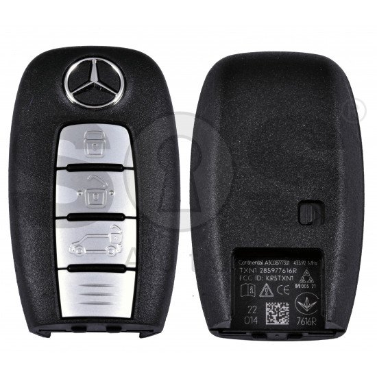 OEM Smart Key for Mercedes X-Class/ Citan 2022 Buttons:3 / Frequency:434MHz / Transponder:NCF29A/HITAG /Part No : 285977616R / Keyless GO 
