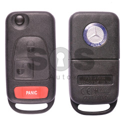 OEM Flip Key Mercedes-Benz ML W163 Buttons:2+1 / Frequency:315MHz / Transponder:PCF7931 / Blade signature:HU64 / Immobiliser System:IMMO BOX / FFC ID:KR55