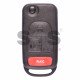 OEM Flip Key Mercedes-Benz ML W163 Buttons:2+1 / Frequency:315MHz / Transponder:PCF7931 / Blade signature:HU64 / Immobiliser System:IMMO BOX / FFC ID:KR55