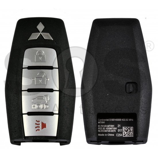 OEM Smart Key for Mitsubishi OUTLANDER 2021  Buttons:3+1p / Frequency:433MHz / Transponder: NCF29A/HITAG AES / Part No: 8637C254	