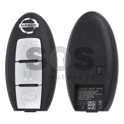 OEM Smart Key for Nissan Qashqai/X-Trail Buttons:3 / Frequency:433MHz / Transponder:HITAG AES / Blade signature:NSN14 / Part No:  285E3-4CB5C