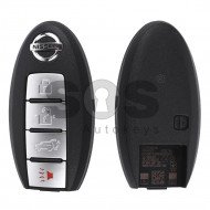 OEM Smart Key for Nissan Buttons:3+1 / Frequency:433MHz / Transponder:PCF7953 / Blade signature:NSN14 / Part No: 285E3-3KL8A / Keyless Go (WITH SLOT) OEM Smart Key for Nissan Buttons:3+1 / Frequency:433MHz / Transponder:PCF7953 / Blade signature:NSN14 / Part No: 285E3-3KL8A / Keyless Go (WITH SLOT)
