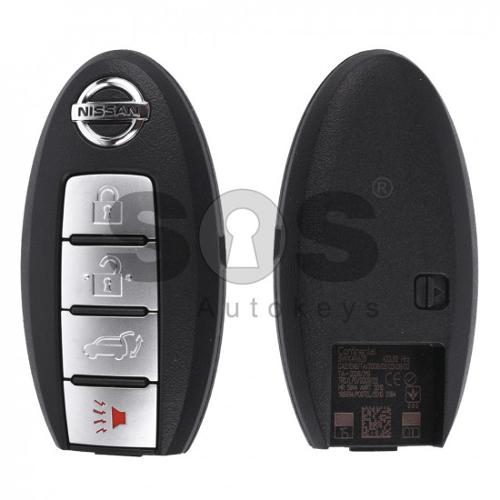 OEM Smart Key for Nissan Buttons:3+1 / Frequency:433MHz / Transponder:PCF7953 / Blade signature:NSN14 / Part No: 285E3-3KL8A / Keyless Go (WITH SLOT)