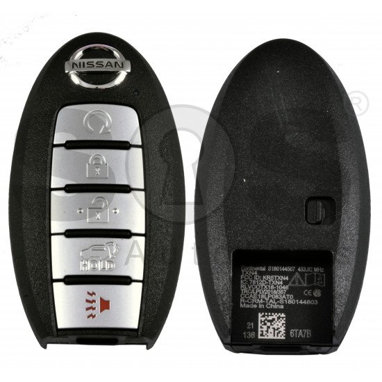 OEM Smart Key for Nissan ROGUE 2021 Buttons:4+1P / Frequency: 434MHz / Transponder: NCF29A/HITAG AES / Blade signature:NSN14 / Part No: 285E3-6TA7B	/ Automatic Start 