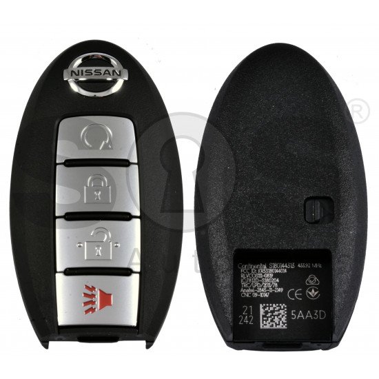 OEM Smart Key for Nissan PATHFINDER 2016 Buttons:3+1P / Frequency: 434MHz / Transponder: HITAG AES / Blade signature:NSN14 / Part No: 285E3-5AA3D / Automatic Start 