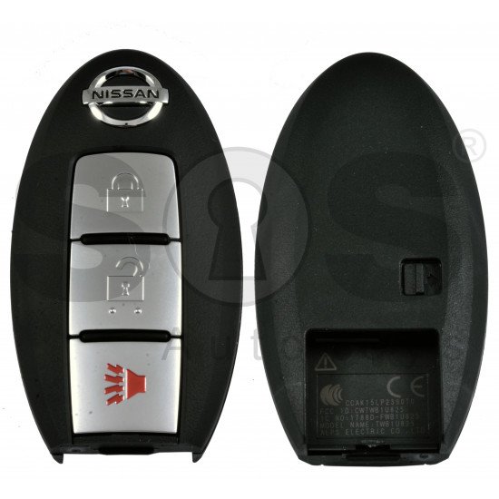 OEM Smart Key for Nissan Patrol,Juke 2010 Buttons:3 / Frequency: 434MHz / Transponder:PCF7952/HITAG2 / Blade signature:NSN14 / Part No: 285E3-1LK0D