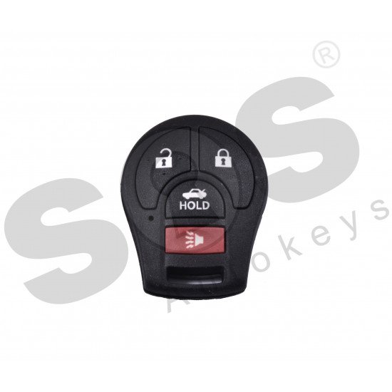 OEM Regular Key for Nissan Buttons:3+1 / Frequency:433 MHz / Transponder:PCF 7936 / Blade signature:NSN14 / CWTWB1U761