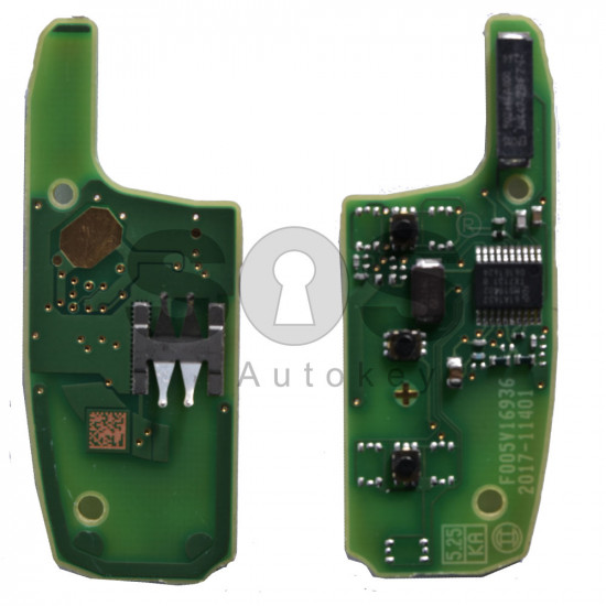 OEM Flip Key (PCB) for GENERAL MOTORS / OPEL ASTRA K Buttons:3 / Frequency:434MHz / Transponder:HITAG2 / Immobiliser System:BCM