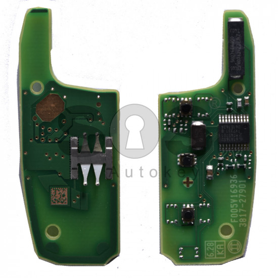 OEM Flip Key (PCB) for GENERAL MOTORS / OPEL ASTRA K Buttons:2+1 / Frequency:315MHz / Transponder:HITAG2 / Immobiliser System:BCM