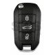 OEM Flip Key for Opel Buttons:3 / Frequency: 433MHz / Transponder: HITAG 128-bit AES / Blade signature: HU83  / Part No: 9820309377/98 203 093 77	/ Red 