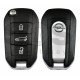 OEM Flip Key for Opel Buttons:3 / Frequency: 433MHz / Transponder: HITAG 128-bit AES / Blade signature: HU83  / Part No: 9820309877/98 203 098 77/ White color 
