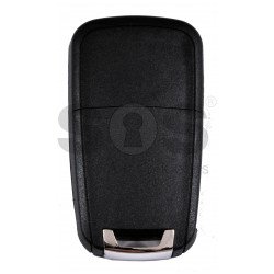 Flip Key for Opel Astra J/ Chevrolet Cruz  Buttons:2 / Frequency:434 MHz / Transponder:PCF 7941E / HITAG2/NCF295  / Blade signature:HU100 / COMPATIBLE PART NO: 13574868 - 13279279 / No logo