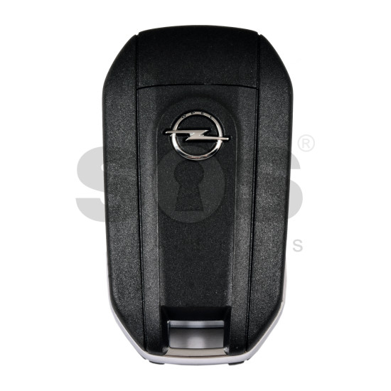 OEM Flip Key for Opel / Buttons:3 / Frequency: 433MHz / Transponder: NCF296/HITAG AES  / Part No:  98 347 100 77/9834710077 / WITH SLIDE DOORS