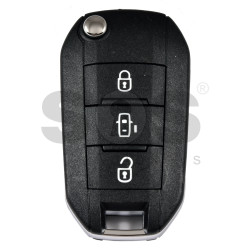 OEM Flip Key for Opel / Buttons:3 / Frequency: 433MHz / Transponder: NCF296/HITAG AES  / Part No:  98 347 100 77/9834710077 / WITH SLIDE DOORS