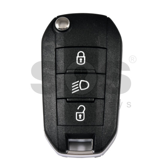 OEM Flip Key for Opel Buttons:3 / Frequency: 433MHz / Transponder: NCF296/HITAG AES  / Part No:  98 115 543 80/9811554380 / 98 115 548 80/9811554880 