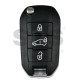 OEM Flip Key for Opel Buttons:3 / Frequency: 433MHz / Transponder: NCF296/HITAG AES  / Part No:  98 537 139 80/9853713980