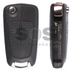 OEM Flip Key for Opel Corsa D Buttons:2 / Frequency:433MHz / Transponder: PCF7941/ ID46 / Blade signature:HU100 / Immobiliser System:BCM / Part No: 13.188.284