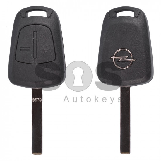 OEM Regular Key for Opel Astra H Buttons:2 / Frequency:433MHz / Transponder: PCF7941 / Blade signature:HU100 / Immobiliser System:BCM 