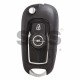 OEM Flip Key for Opel Astra K Buttons:2 / Frequency433MHz / Transponder:Type E / Blade signature:HU100 / Immobiliser System:BCM / Part No:13588683 (Shining Black)