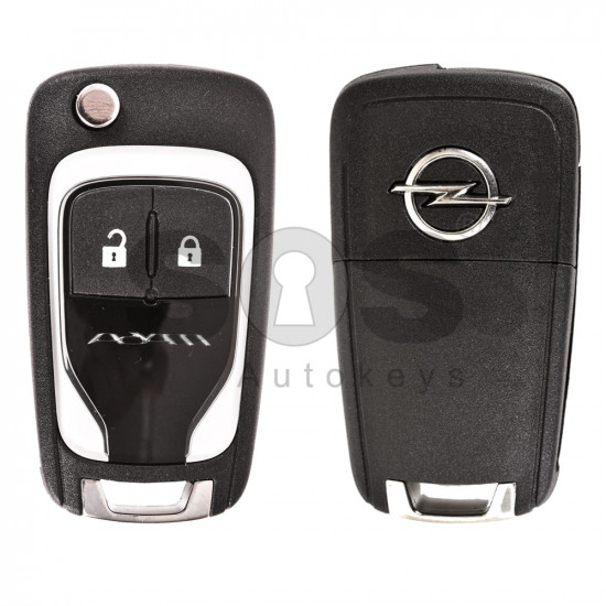 OEM Flip Key for Opel Adam Buttons:2 / Frequency:433MHz / Transponder: HITAG2 / Blade signature:HU100 / Immobiliser System:BCM / Part No: 5WK50079 (White)