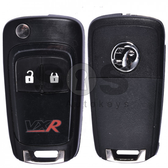 OEM Flip Key for Vauxhall VXR Buttons:2 / Frequency:433MHz / Transponder:HITAG2/ ID46/ PCF7946 / Blade signature:HU100 / Immobiliser System:BCM (White)