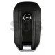 OEM Flip Key for Opel Buttons:3 / Frequency:433MHz / Transponder:HITAG 128-Bit AES / Blade signature:HU83 / Immobiliser System:BCM / Black glossy/ Part No: 9820307777