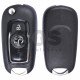OEM Flip key for Vauxhall Buttons:2 Shining Black Frequency 433 MHz Transponder Type E Part No:13588685 Keyless Go