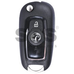 OEM Flip key for Vauxhall Buttons:2 Shining Black Frequency 433 MHz Transponder Type E Part No:13588685 Keyless Go