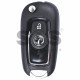 OEM Flip key for Vauxhall Buttons:2 Shining Black Frequency 433 MHz Transponder Type E Part No:13588685 Keyless Go