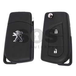 OEM Flip Key for Peugeot 108 Buttons:2 / Frequency:433MHz / Transponder:Tiris DST AES / Blade signature:HY22/VA2 / Immobiliser System:BCM / Model: VALEO: A03TAA / Part No: 1612489380/ 1612489280