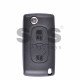 OEM Flip Key for Peugeot Buttons:2 / Frequency:433MHz / Transponder: PCF7941A / Blade signature:VA2 / Immobiliser System:BCM / Part No: 633344/ 644488