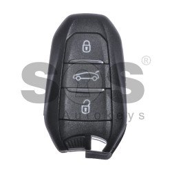 OEM Smart Key for Peugeot Buttons:3 / Frequency:433MHz / Transponder:HITAG AES/ NCF29A / Blade signature:VA2/HU83 / Immobiliser System:BCM / Part No: 98 381 721 ZD / 98 304 744 80 / Keyless Go 