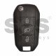OEM Flip Key for Peugeot Expert 2016 + Buttons:3 / Frequency:433 MHz / Transponder:HITAG 128-bit AES / NCF296 / Part No:161702098/ 9810666677