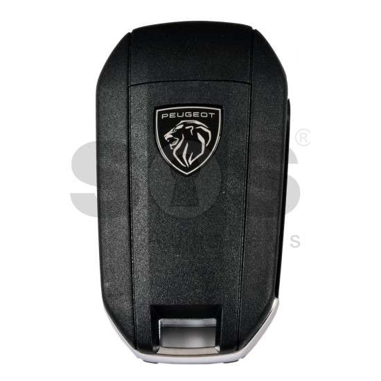 OEM Flip Key for Peugeot / Buttons:3 / Frequency:434 MHz / Transponder: NCF296A/HITAG AES  /  Part No: 98 512 904 80/9851290480 