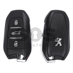 OEM Smart Key for Peugeot 3008/5008 Buttons:3 / Frequency:434 MHz / Transponder:PCF 7945/PCF 7953 / Blade signature:VA2 / Immobiliser System:BCM / Part No 98124195 ZD / Keyless GO
