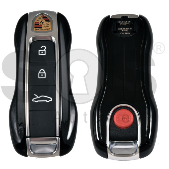 OEM Smart Key for Porsche 2025+ Buttons:4 /Convertible / Frequency: 433MHz  / Transponder :  MLB CHIP LOCKED / Part No:   992959753EK/992 959 753 EK   / Keyless GO / Colour: Shining Black