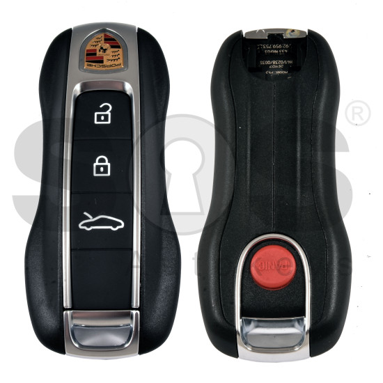 OEM Smart Key for Porsche 2025+ Buttons:3+1 / Frequency: 434MHz  / Transponder : MLB CHIP LOCKED / Part No:   992959753EK/992 959 753 EK   / Keyless GO / BLACK MATT