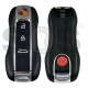 OEM Smart Key for Porsche 2025+ Buttons:3+1 / Frequency: 434MHz  / Transponder : MLB CHIP LOCKED / Part No:   992959753EK/992 959 753 EK   / Keyless GO / BLACK MATT