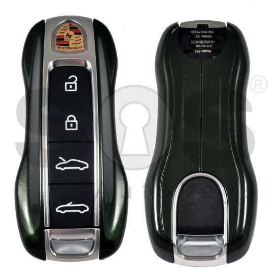 OEM Smart Key for Porsche 2025+ Buttons:4  / Frequency: 434MHz  / Transponder : MLB CHIP LOCKED / Part No:  992959753EM/992 959 753 EM   / Keyless GO / Colour: Literally Green