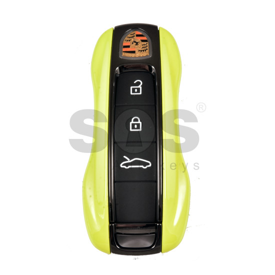OEM Smart Key for Porsche 2025+ Buttons:4 / Frequency: 433MHz  / Transponder : MLB CHIP LOCKED / Part No:  992959753CR/992 959 753 CR  / Keyless GO /  Colour: Bright Yellow