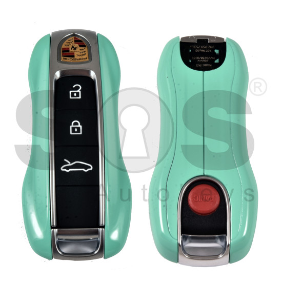 OEM Smart Key for Porsche 2025+ Buttons:3+1  / Frequency: 433MHz  / Transponder : MLB LOCKED  / Part No:  992.959.753.EK  / Keyless GO / COLOR: SHINING MINT