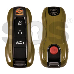 OEM Smart Key for Porsche 2025+ Buttons:3+1  / Frequency: 433MHz  / Transponder : MLB LOCKED  / Part No:  992.959.753.CR  / Keyless GO / COLOR: MILITARY GREEN WITH BLACK MATT