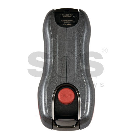 OEM Smart Key for Porsche 2025+ Buttons:3+1  / Frequency: 433MHz  / Transponder : MLB LOCKED  / Part No:  992.959.753.C   / Keyless GO / LIMITED EDITION COLOR: RED WITH SHINING GREY AND BLACK MATT 